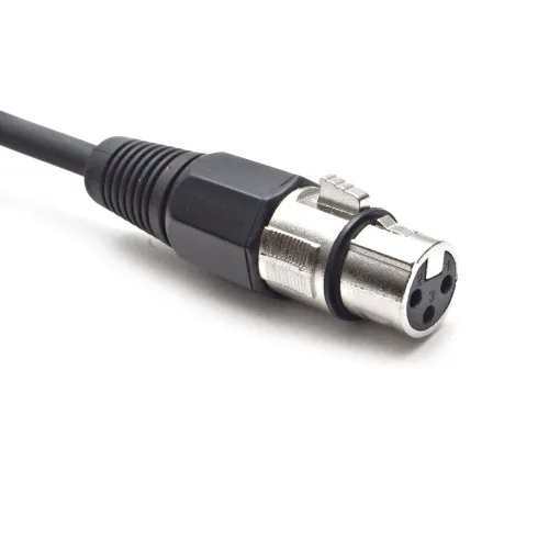 Vista 2 de Seismic Audio - SATRXL-F2 - Cable de conexión XLR naranja de 2 pies hembra a 1/4" TRS