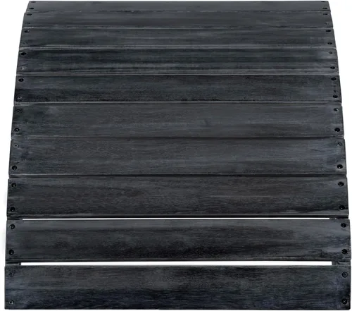 Vista 6 de Safavieh Patio Collection Hampton Adirondack - Otomana de madera de acacia Gris cenizo