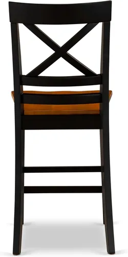 Vista 10 de East West Furniture AMQU3-BCH-W - Juego de cocina antiguo de 3 piezas que contiene una mesa redonda con pedestal y 2 sillas de comedor, 36 x 36