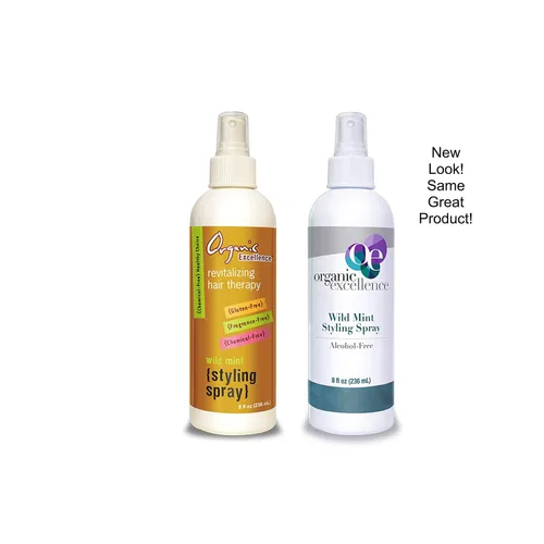 Vista 4 de Organic Excellence Wild Mint - Spray para estilizar, sin alcohol, pH neutro, 8 onzas