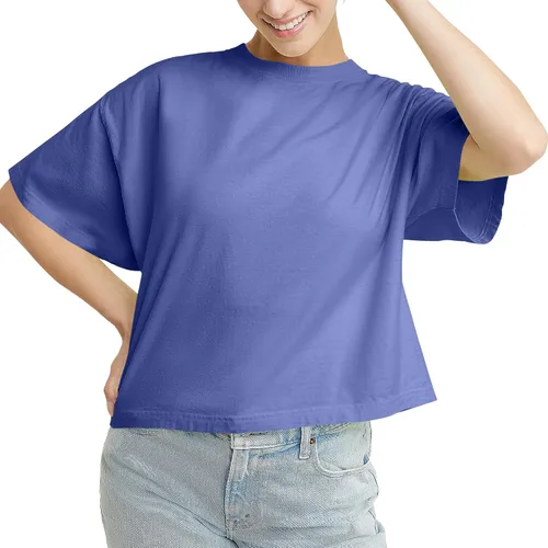 Vista 5 de Hanes Camiseta corta para mujer con cuello redondo para mujer