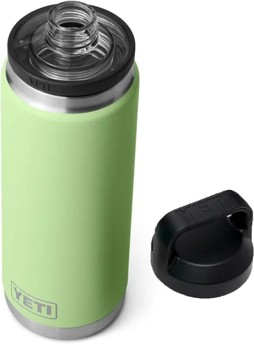 Vista 24 de YETI Rambler - Botella de acero inoxidable, hermética, con aislamiento al vacío y tapa chug, 26 onzas, color amarillo alpino Alpine Amarillo
