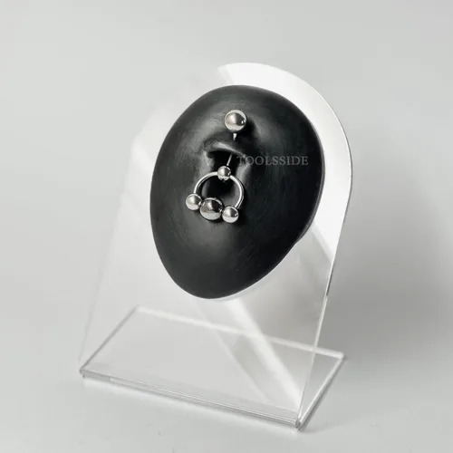 Vista 2 de Piercing de capucha para piercing genital Vch Piercing Vertical 0.49 oz Piercing de capucha para mujer Vch Jewelry Vertical Hood, Metal, Hematita