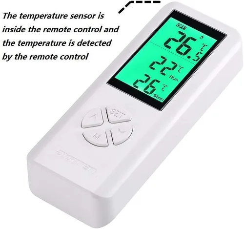 Vista 2 de DIGITEN Termostato inalámbrico enchufable, controlador de temperatura digital, termostato programable con sensor de temperatura integrado, control