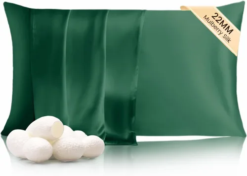 Vista 12 de THXSILK Funda de almohada de seda de 22 momme de seda de morera pura con cremallera oculta, funda de almohada suave y transpirable para cabello