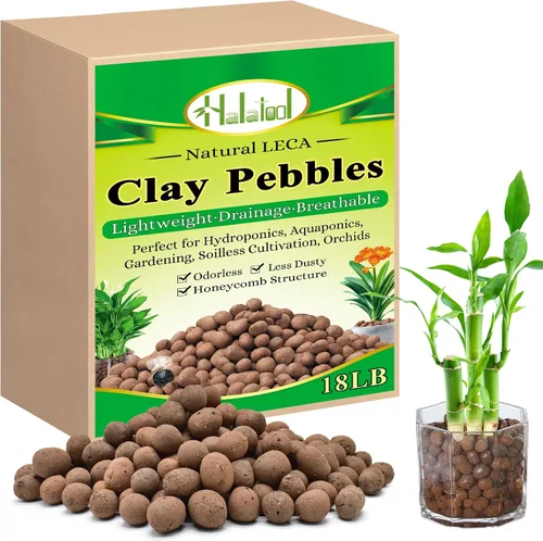 Vista 11 de Halatool 2 LB Guijarros de arcilla expandida natural de 2 libras para plantas 4mm-16mm Bolas de arcilla 100% orgánicas Hydroton Leca para plantas