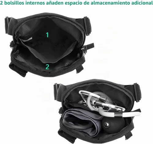 Vista 3 de Trunab Riñonera para enfermera con soporte para cinta y bolsillos para Negro