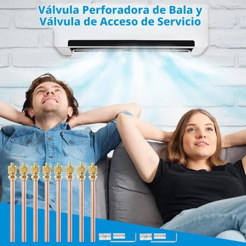 Vista 5 de Kit de válvulas de acceso de servicio, 20 piezas de válvula de servicio de acceso de 1/4 pulgadas SAE x 1/4 pulgadas de diámetro exterior x 2.5