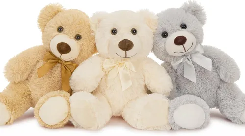 Vista 20 de MaoGoLan - Osos de peluche, paquete de 3 osos de peluche, regalo de cumpleaños o centro de mesa para niñas, 13.5 pulgadas