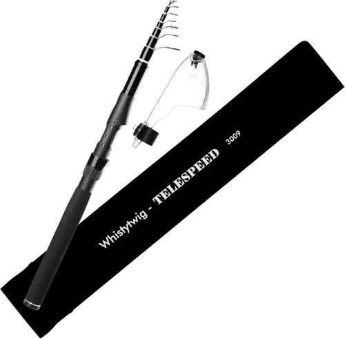 Vista 9 de Whistytwig Carbon Fiber Telescopic Fishing Rod - Portable Collapsible Design for Travel and Adventure - Versatile Saltwater and Freshwater Fishing
