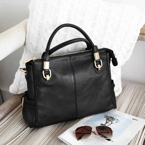 Vista 6 de Kattee Cartera bandolera estilo urbano de cuero para mujer