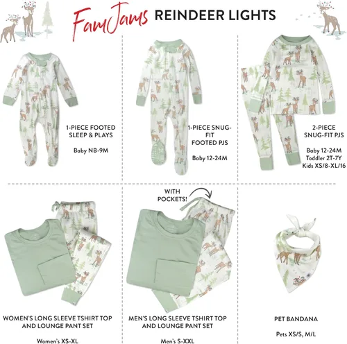 Vista 2 de HonestBaby - Pijama familiar navideña de algodón orgánico