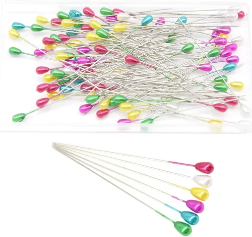 Vista 8 de 800 alfileres de costura rectos con cabezas de plástico de bola de colores para tela, joyería, manualidades, costura (1.496 pulgadas/color)