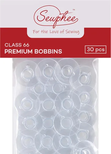 Vista 2 de 12 bobinas para máquina de coser, bobinas transparentes compatibles con clase 66, empaquetadas en Canadá, juego de bobinas de plástico duradero
