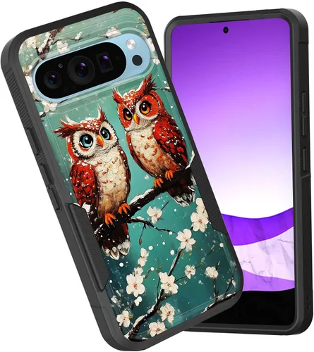 Vista 100 de Funda para Pixel 6A, funda híbrida de doble capa resistente a prueba de golpes de policarbonato duro de silicona suave TPU para Google Pixel 6A