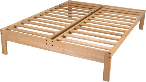 Vista 9 de Marco de cama Nomad, plataforma de madera sólida, Madera Noble, Madera clara