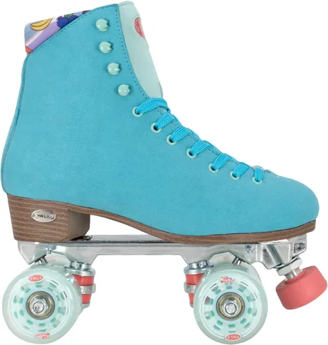 Vista 2 de VNLA Parfait - Patines de ruedas para mujer De moda, cómodos y perfectos para pies anchos Patines de cuatro ruedas de caña alta High-Top Quad
