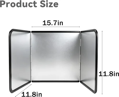 Vista 2 de Protector contra salpicaduras de grasa de acero inoxidable de 3