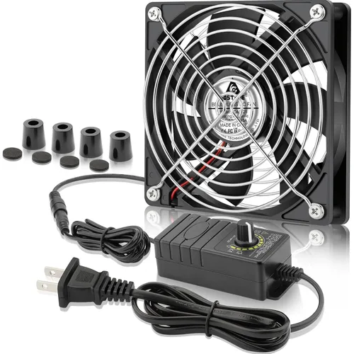 Vista 11 de GDSTIME Ventilador de computadora de 3.150 in con enchufe de CA, ventilador 110 V, 120 V, 220 V, 240 V, pequeña caja sin escobillas de 12 V