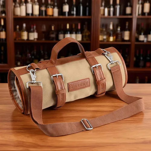 Vista 2 de Kit de camarero de viaje de 22 piezas con bolsa, juego de herramientas de barra profesional de acero inoxidable portátil, kit de mixología