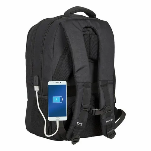 Vista 11 de Mochila para Portátil y Tablet con Salida USB Safta 15,6'' Negro 30 x 43 x 16 cm