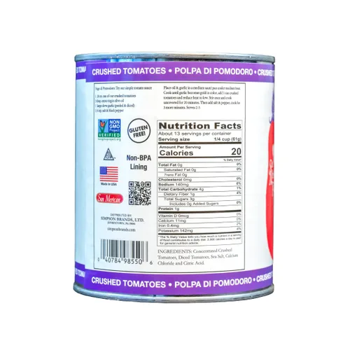 Vista 2 de SMT San Merican Tomato, Tomates triturados, 28 oz (paquete de 3)
