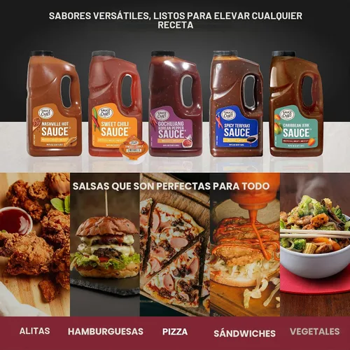 Vista 5 de Sauce Craft de Ventura Foods Blazin' Ghost Pepper - Salsa picante, 0.5 galones Pimienta fantasma caliente con pimentón ahumado y ajo para alas