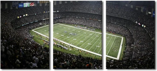 Vista 23 de TUMOVO MetLife Stadium - Decoración de pared de Nueva York, 3 piezas, lienzo, arte de pared para decoración del hogar, juegos de fútbol americano