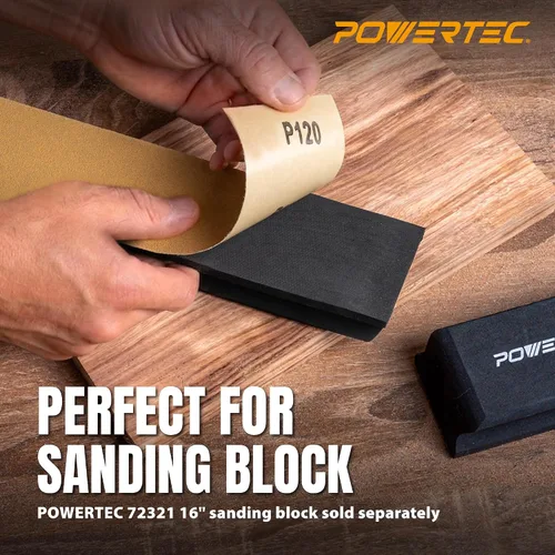 Vista 3 de POWERTEC PSA - Juego de rollos de papel de lija, 2-3/4 pulgadas x 20 yardas (grano 80/120/220/320, 5 yardas cada uno), rollo de lijado de longboard