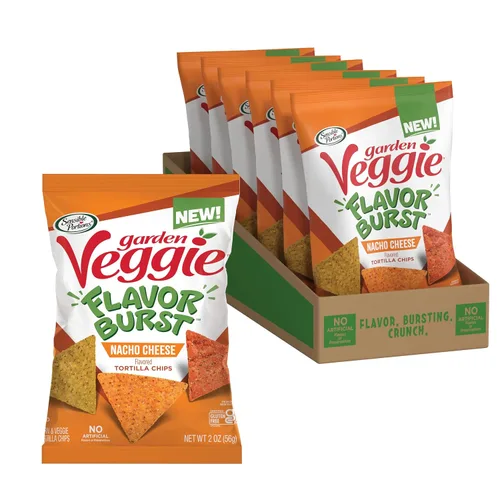 Vista 16 de Sensible Portions Garden Veggie Flavor Burst Tortilla Chips, Nacho, 6 onzas (paquete de 6)