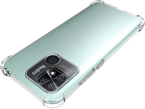 Vista 4 de USTIYA Caso para Xiaomi Redmi 10C Clear TPU Cuatro Esquinas Cubierta Protectora Transparente Suave Funda