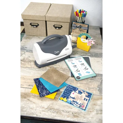 Vista 7 de Sizzix, Blanco y gris 660950 textura Boutique máquina de grabación en relieve, blanco/gris