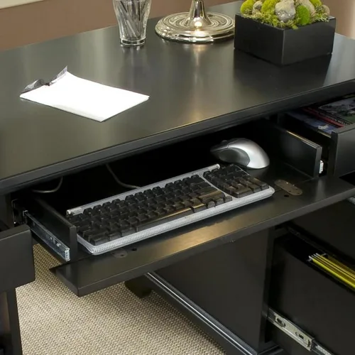 Vista 5 de Homestyles Escritorio de pedestal negro Bedford