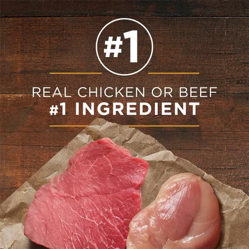 Vista 5 de Purina ONE - Paté natural, Paquete variado de comida húmeda enlatada para perros, SmartBlend Chicken Entree & Beef Entree - (6) latas de 13 oz.
