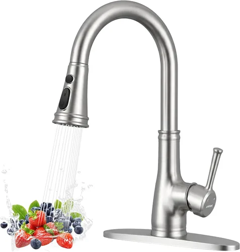 Vista 13 de WEWE Grifo de agua potable vintage, grifo de filtro de agua de cocina de acero inoxidable sin plomo para sistema de ósmosis inversa, grifo de Níquel