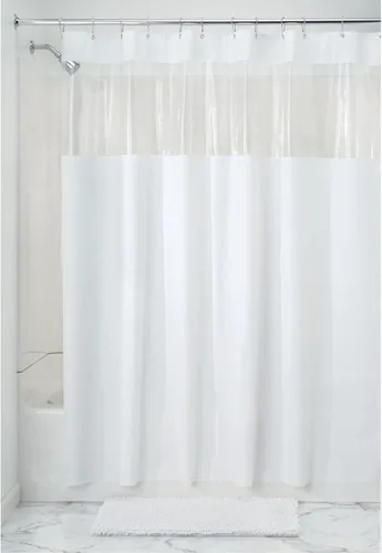 Vista 12 de InterDesign 26680 - Cortina de ducha de 72 pulgadas de ancho x 72 pulgadas de largo x 1/4 pulgadas de alto, vinilo transparente