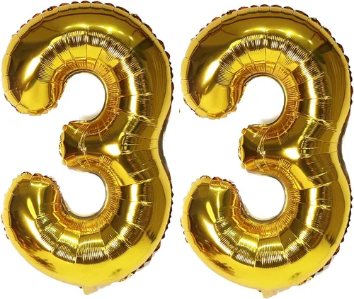 Vista 14 de Globos digitales dorados de 40 pulgadas, con número 10, globos de helio para decoraciones de fiesta de cumpleaños y suministros para decoración