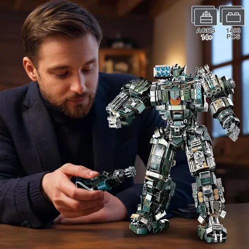 Vista 6 de HIGH GODO Mech - Juego de bloques de construcción para adultos, kit de construcción de modelo de robot motorizado con múltiples armas, regalos