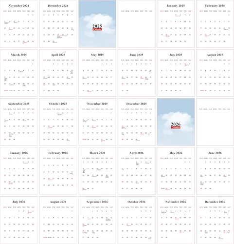 Vista 4 de Calendario de escritorio decorativo retro 2025 2026 con soporte de madera de haya, cartulina gruesa, tarjetas reemplazables, perfecto para oficina