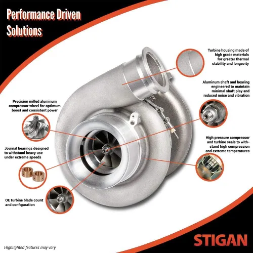 Vista 8 de Nuevo turbocompresor Stigan Turbo para Volkswagen VW Golf GTI Jetta GLI Mk4 y nuevo escarabajo 1.8T w/código de motor AWV - Stigan 847-1028 nuevo