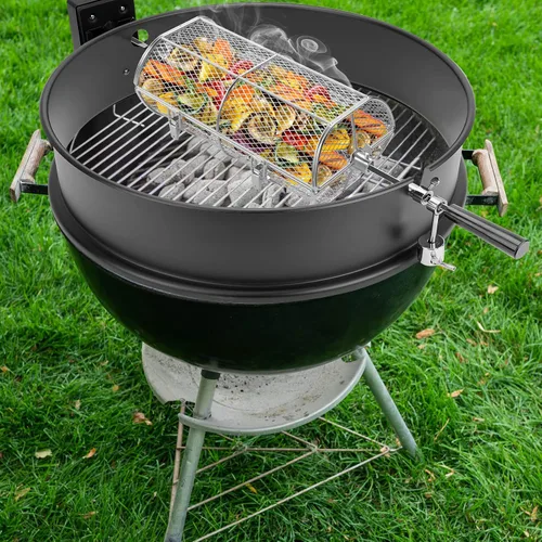 Vista 7 de Only Fire - Parrilla universal de acero inoxidable para papas fritas, se adapta a cualquier parrilla de gas