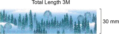 Vista 4 de allydrew Cinta adhesiva Washi con purpurina, 1.181 in x 3 M, bosque de pinos
