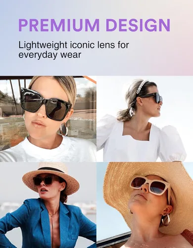 Vista 4 de zeroUV - Gafas de sol cuadradas retro de moda de gran tamaño para mujer estilo vintage 1.969 pulgadas