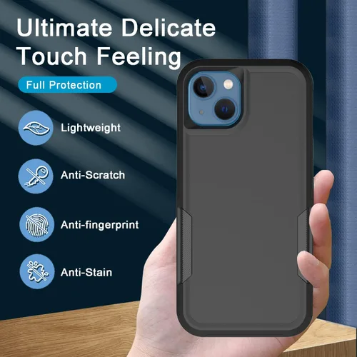 Vista 6 de Designed for iPhone 14 & Apple iPhone 13 Cases,Heavy-Duty Tough Rugged Lightweight Slim Shockproof Protective Men Women Phone Case Cover for iPhone