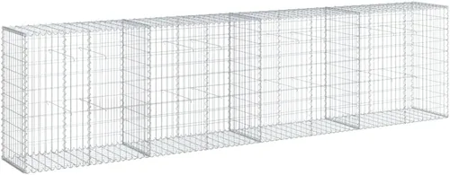 Vista 51 de vidaXL Cesta de gavión con tapa, 39.4 x 19.7 x 39.4 pulgadas, hierro galvanizado rectangular, resistente a la intemperie, montaje sin herramientas
