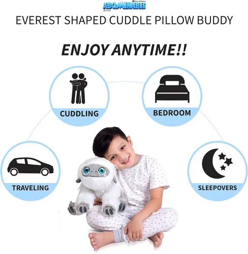 Vista 3 de Franco Kids Bedding - Almohada de peluche suave, talla única, Yeti Abominable