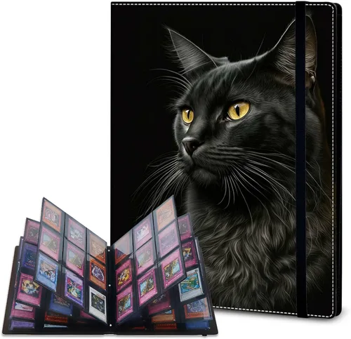Vista 29 de Rossy Carpeta de tarjetas con 4 bolsillos, carpeta de tarjetas intercambiables, álbum de colección de tarjetas, para 160 tarjetas de carga lateral