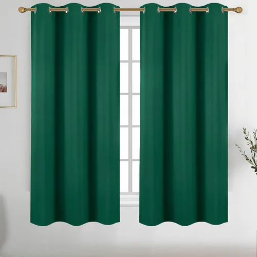Vista 21 de Diraysid Cortinas opacas beige con ojales para dormitorio, con aislamiento térmico, cortinas de oscurecimiento de habitación, 38 x 54 pulgadas, 2