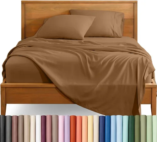 Vista 88 de Bare Home Juego de Sábanas Twin - Sábanas de Cama de Microfibra Ultra-Suave 1800 - Doble Cepillado - Bolsillos Profundos - Ajuste Fácil - Extra