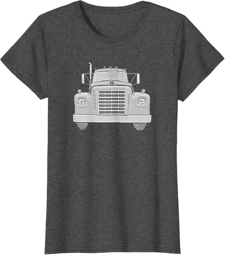 Vista 4 de Camiseta clásica de camión pesado International Harvester IH Loadstar, Negro, S
